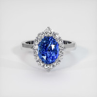 3.12 Ct. Sapphire Ring, 18K White Gold 1