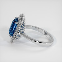5.00 Ct. Bi Color Sapphire Ring, 18K White Gold 4