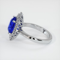 4.45 Ct. Blue Sapphire Ring, 18K White Gold 4