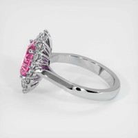 2.09 Ct. Pink Sapphire Ring, 18K White Gold 4