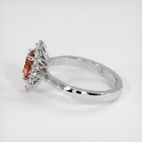 1.17 Ct. Padparadscha Sapphire Ring, 18K White Gold 4