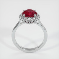2.76 Ct. Pinkish Red Ruby Ring, 18K White Gold 3