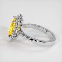3.50 Ct. Yellow Sapphire Ring, 18K White Gold 4