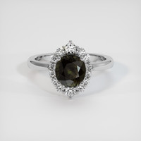 2.37 Ct. Color Change Sapphire Ring, 18K White Gold 1