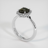 2.37 Ct. Color Change Sapphire Ring, 18K White Gold 2