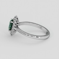 1.40 Ct. Bluish Green Sapphire Ring, 18K White Gold 4