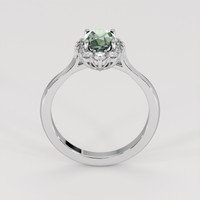 1.24 Ct. Green Sapphire Ring, 18K White Gold 3