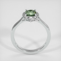 1.09 Ct. Yellowish Green Sapphire Ring, 18K White Gold 3
