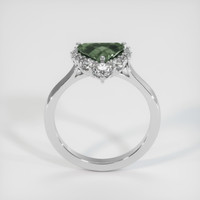 1.23 Ct. Green Sapphire Ring, 18K White Gold 3