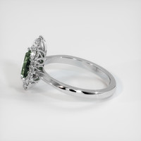 1.23 Ct. Green Sapphire Ring, 18K White Gold 4