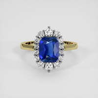 2.37 Ct. Blue Sapphire Ring, 14K White & Yellow 1