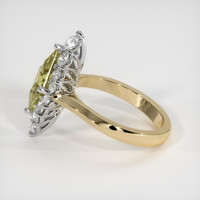3.20 Ct. Yellowish Green Sapphire Ring, 14K White & Yellow 4