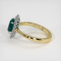 2.15 Ct. Bluish Green Sapphire Ring, 14K White & Yellow 4