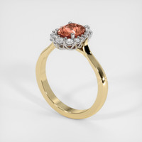 1.17 Ct. Padparadscha Sapphire Ring, 18K White & Yellow 2