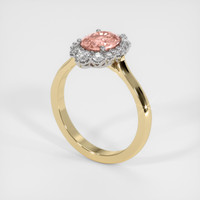 1.18 Ct. Padparadscha Sapphire Ring, 18K White & Yellow 2
