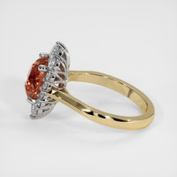 2.00 Ct. Padparadscha Sapphire Ring, 18K White & Yellow 4