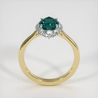 2.15 Ct. Bluish Green Sapphire Ring, 18K White & Yellow 3