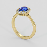 1.04 Ct. Blue Sapphire Ring, 10K Yellow Gold 2