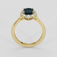 1.58 Ct. Bluish Green Sapphire Ring, 10K Yellow Gold 3