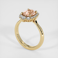 2.12 Ct. Padparadscha Sapphire Ring, 14K Yellow Gold 2