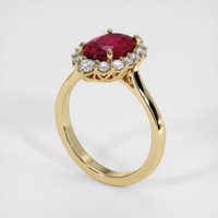 2.59 Ct. Ruby Ring, 14K Yellow Gold 2