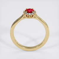 0.51 Ct. Ruby Ring, 14K Yellow Gold 3