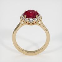 2.76 Ct. Pinkish Red Ruby Ring, 14K Yellow Gold 3