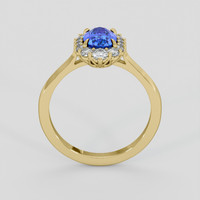 1.04 Ct. Blue Sapphire Ring, 14K Yellow Gold 3