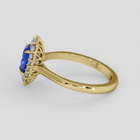 1.04 Ct. Blue Sapphire Ring, 14K Yellow Gold 4