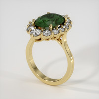 5.21 Ct. Green Sapphire Ring, 14K Yellow Gold 2