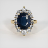 6.15 Ct. Blue Sapphire Ring, 14K Yellow Gold 1