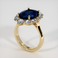 6.15 Ct. Blue Sapphire Ring, 14K Yellow Gold 2