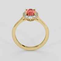 1.52 Ct. Padparadscha Sapphire Ring, 14K Yellow Gold 3