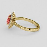 1.52 Ct. Padparadscha Sapphire Ring, 14K Yellow Gold 4