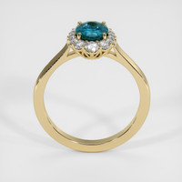 1.22 Ct. Bluish Green Sapphire Ring, 14K Yellow Gold 3