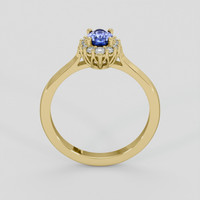 0.54 Ct. Blue Sapphire Ring, 14K Yellow Gold 3