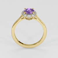 1.22 Ct. Pinkish Purple Sapphire Ring, 14K Yellow Gold 3