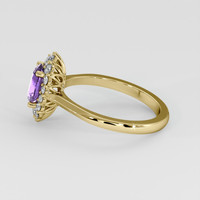 1.22 Ct. Pinkish Purple Sapphire Ring, 14K Yellow Gold 4