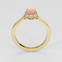 0.58 Ct. Padparadscha Sapphire Ring, 14K Yellow Gold 3