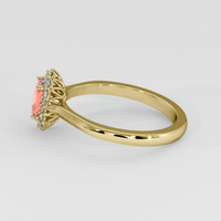 0.58 Ct. Padparadscha Sapphire Ring, 14K Yellow Gold 4