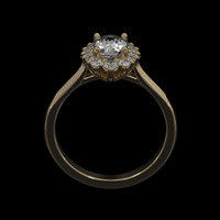 0.96 Ct. White Sapphire Ring, 14K Yellow Gold 3