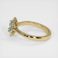 0.66 Ct. Bluish Green Sapphire Ring, 14K Yellow Gold 4