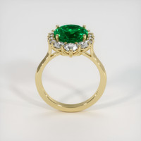 3.71 Ct. Emerald Ring, 18K Yellow Gold 3