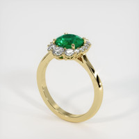 1.23 Ct. Emerald Ring, 18K Yellow Gold 2