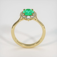 0.94 Ct. Emerald Ring, 18K Yellow Gold 3