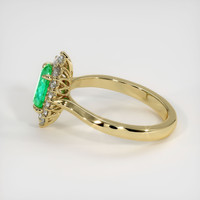 0.94 Ct. Emerald Ring, 18K Yellow Gold 4