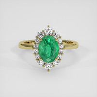 1.67 Ct. Emerald Ring, 18K Yellow Gold 1