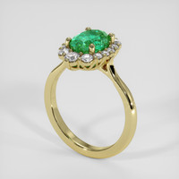 1.67 Ct. Emerald Ring, 18K Yellow Gold 2