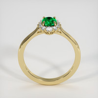 0.99 Ct. Emerald Ring, 18K Yellow Gold 3