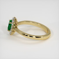 0.99 Ct. Emerald Ring, 18K Yellow Gold 4